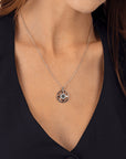 14k Solid Gold Sun Necklace
