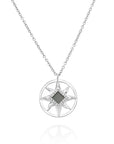 14k Solid Gold Sun Necklace