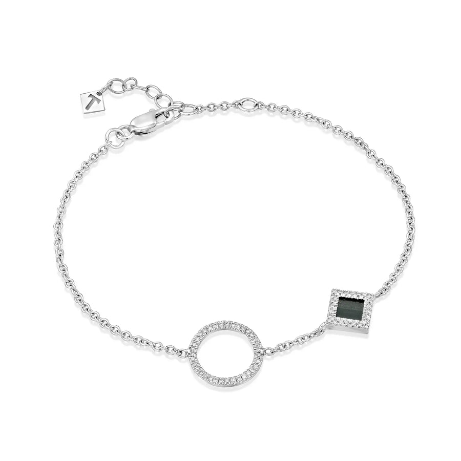 14k Solid Gold Circle Bracelet