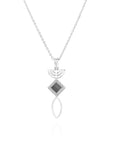 14k Solid Gold Menorah Fish Necklace