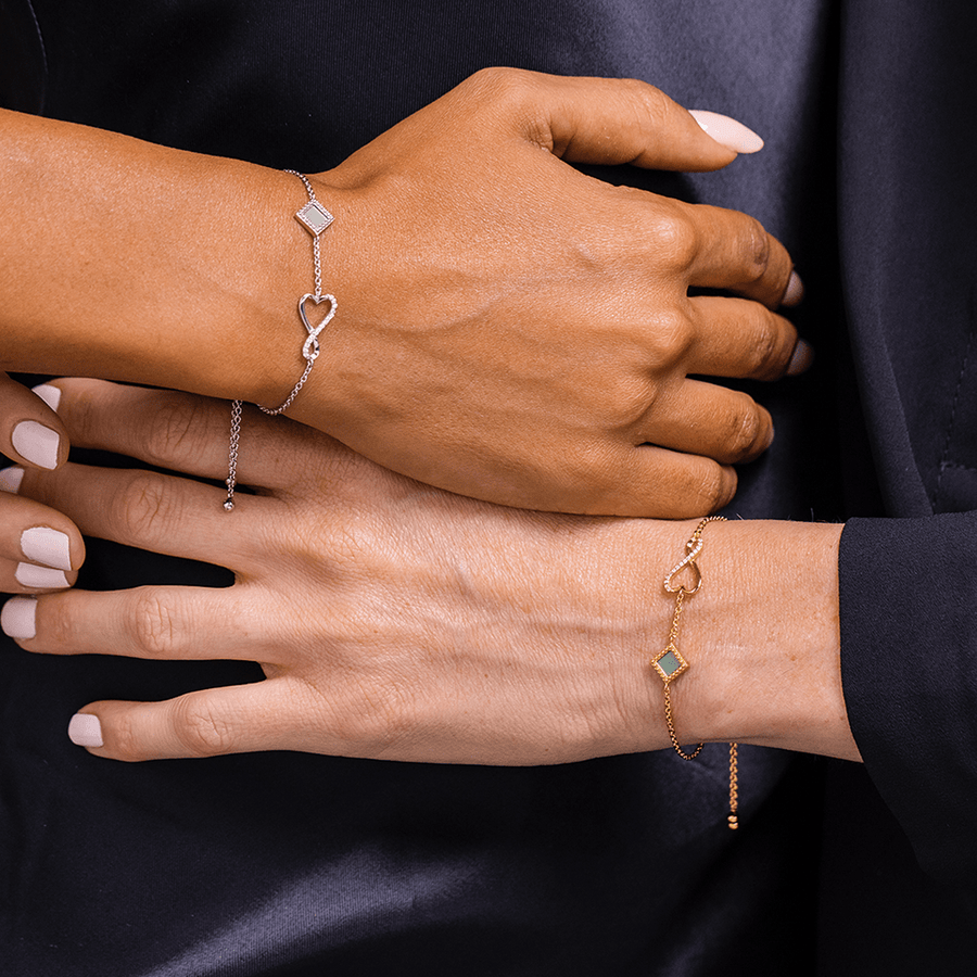 14k Solid Gold Eternal Love Bracelet