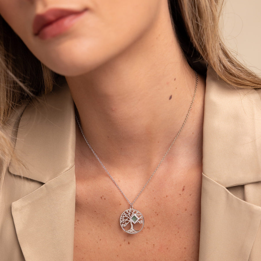 14k Solid Gold Tree of Life Necklace